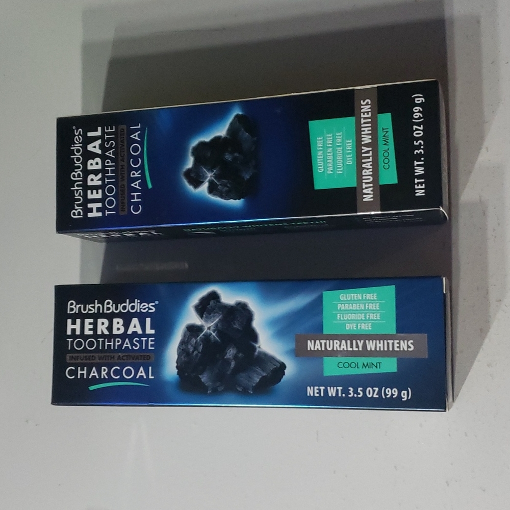 Set of 2 Brush Buddies Herbal Toothpaste